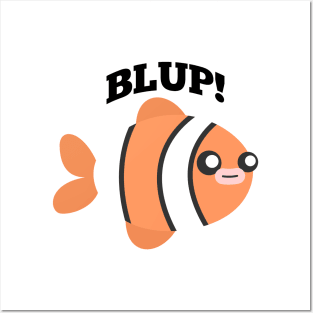 Fish Blup Cartoon Posters and Art